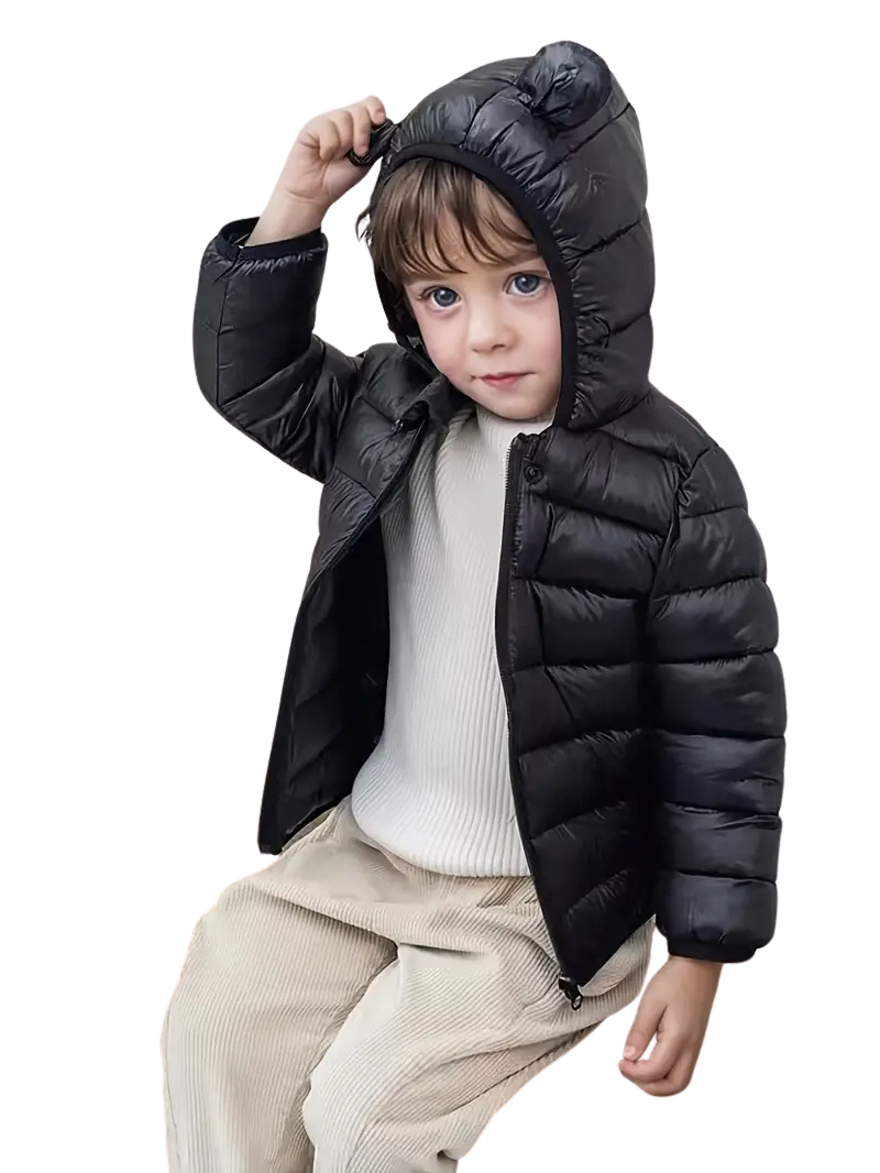 Hooded Jacket with Bear Ears for Boys