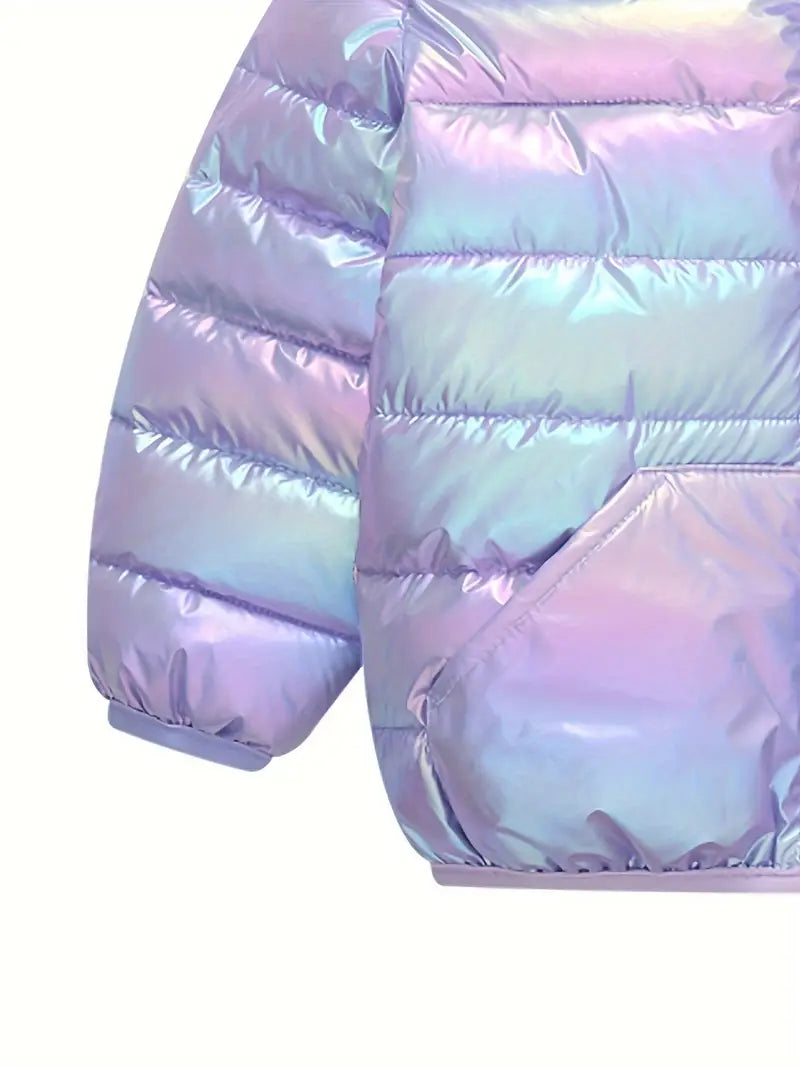 Warm Hooded Coat with Laser Pattern for Babies
