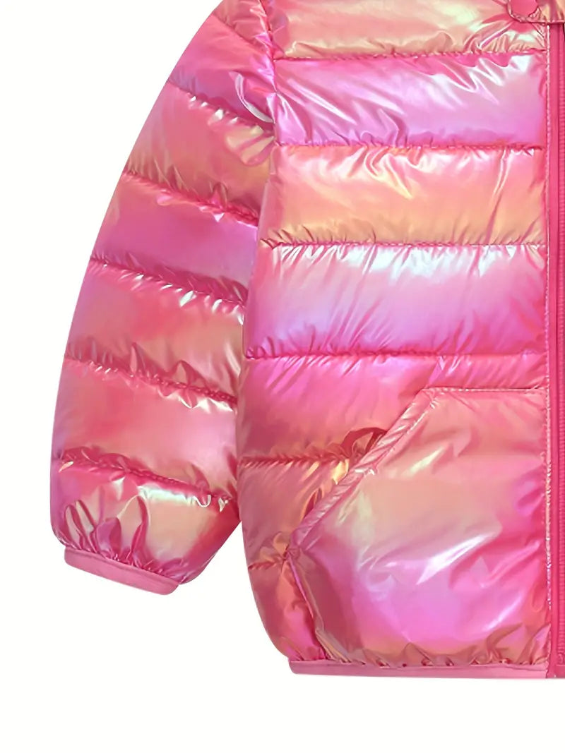 Warm Hooded Coat with Laser Pattern for Babies