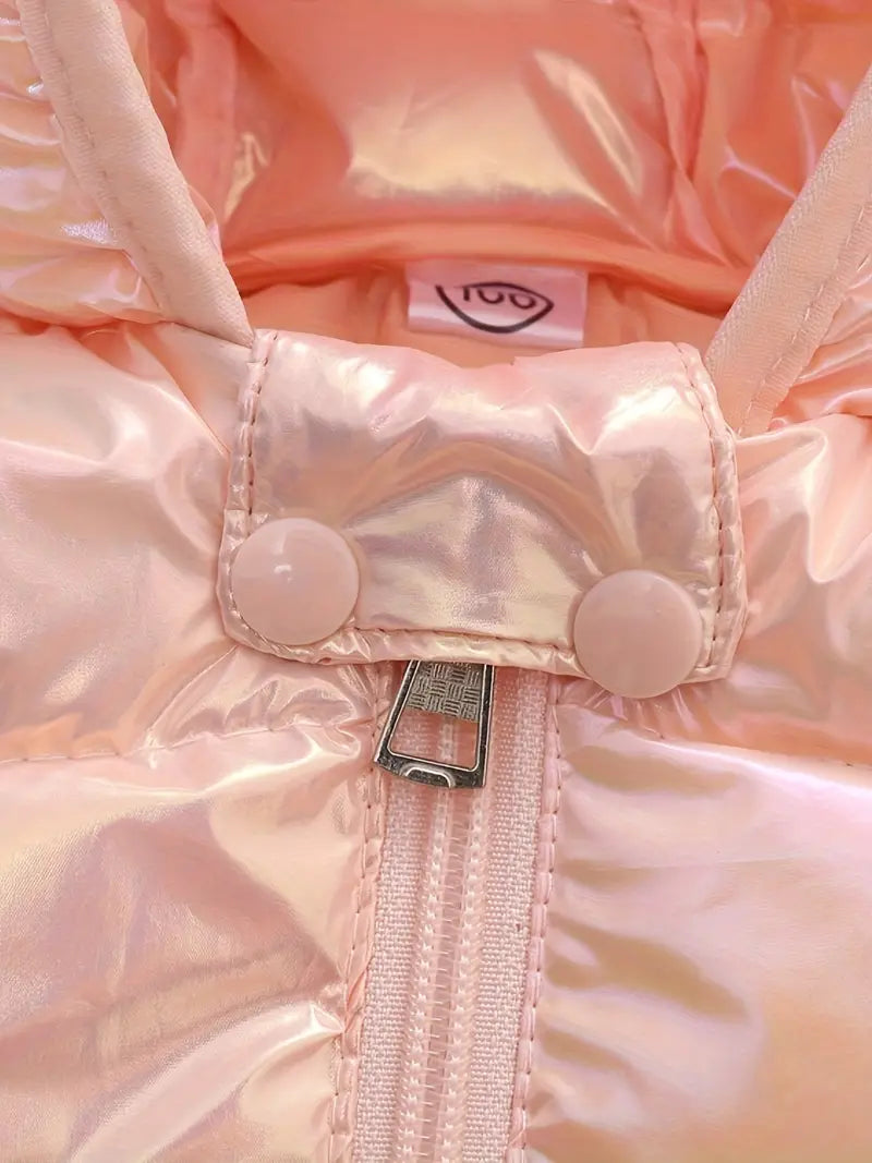 Warm Hooded Coat with Laser Pattern for Babies