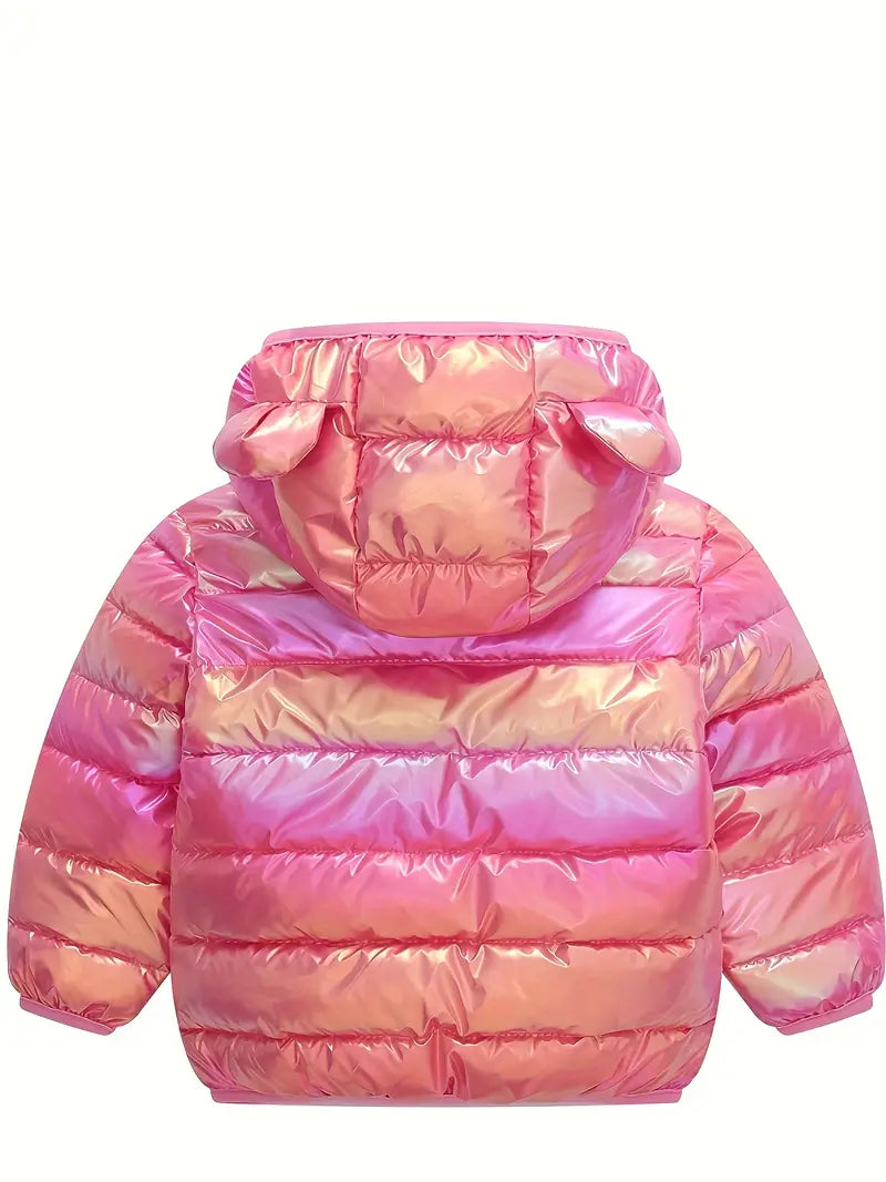 Warm Hooded Coat with Laser Pattern for Babies