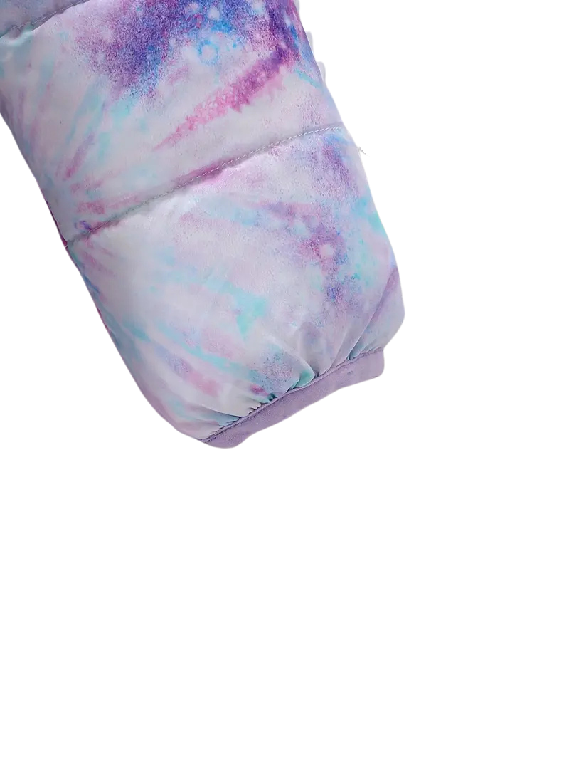Manteau Matelassé avec Motif Tie-Dye Élégant pour Filles