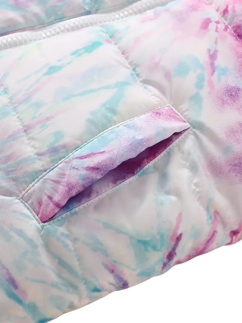Colorful Tie-Dye Quilted Vest for Girls