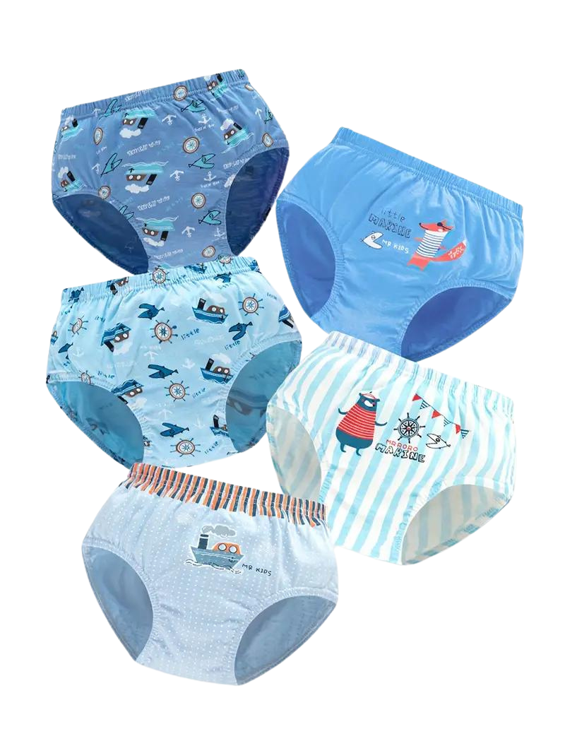 Pack of 5 Cotton Panties with Nautical Prints