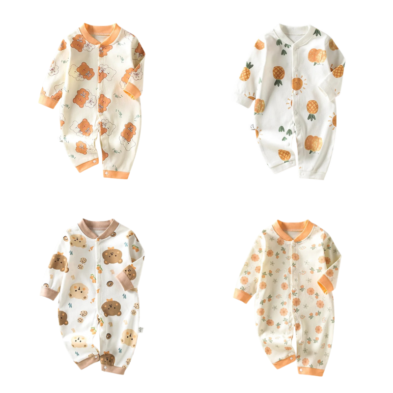 Pack of 4 Cotton Baby Pyjamas