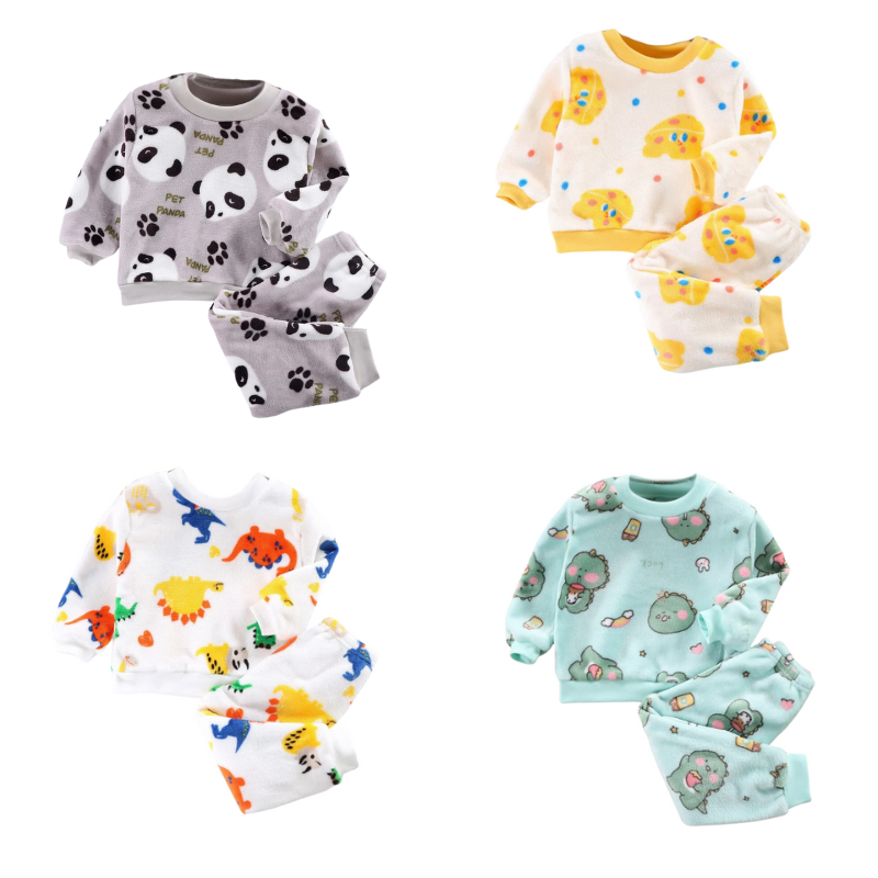 Pack of 4 Flannel Pyjamas for Children