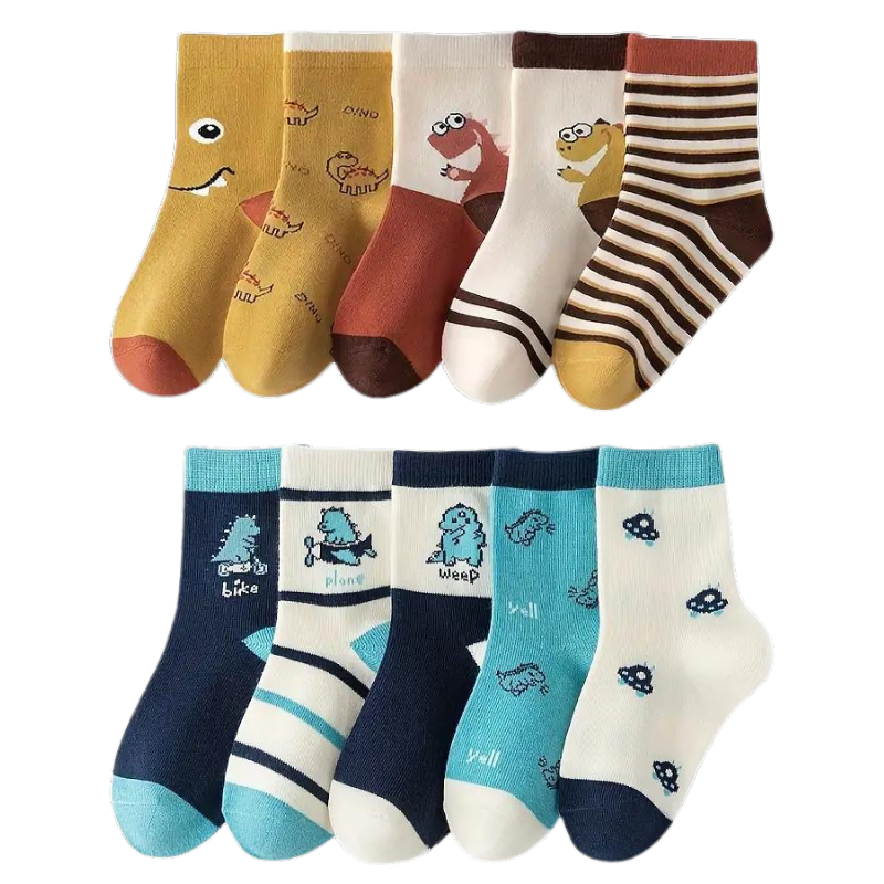 Pack of 10 Pairs of Colorful Socks