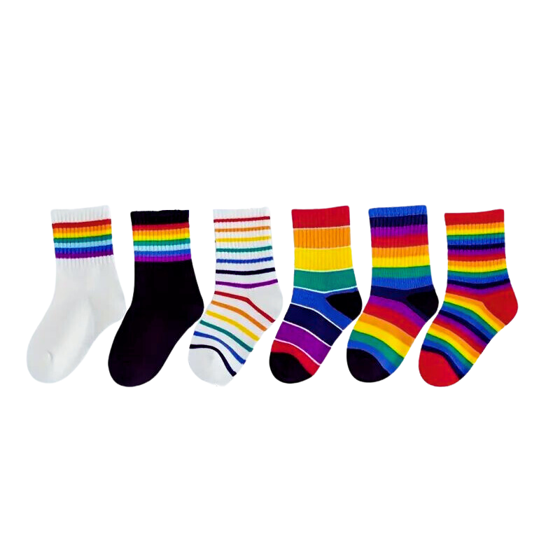Pack of 10 Rainbow Socks