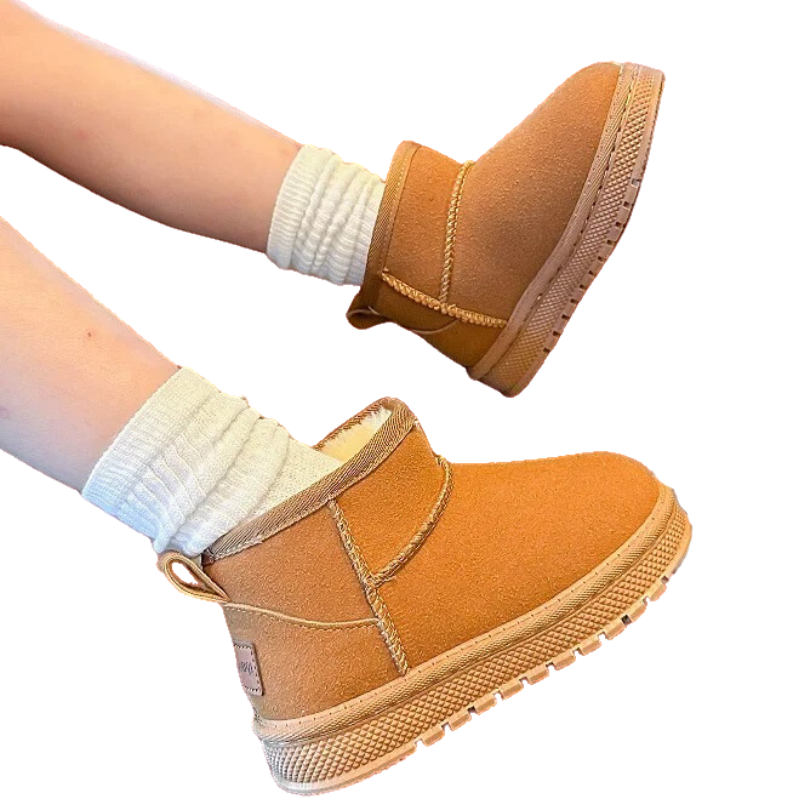 Boots in Cotton – Camel and Black