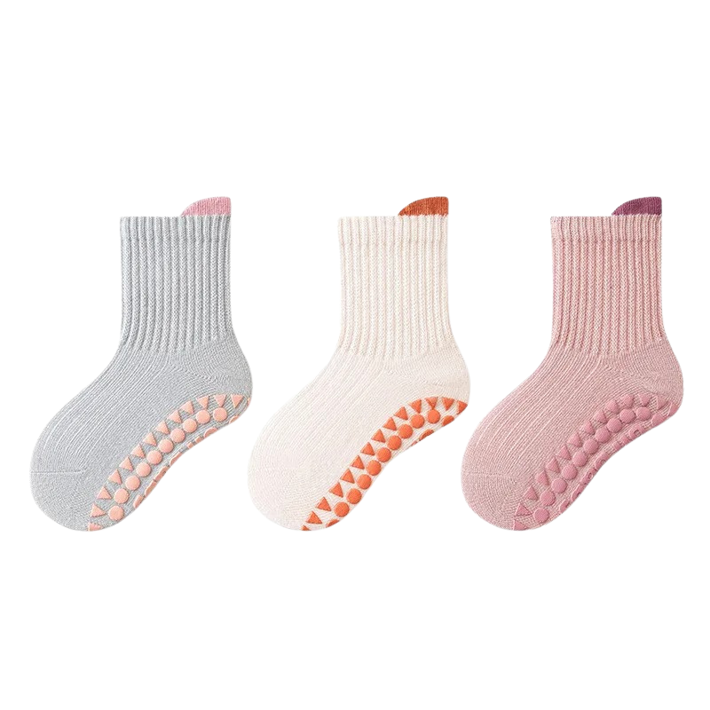 Pack of 3 Non-Slip Socks for Children