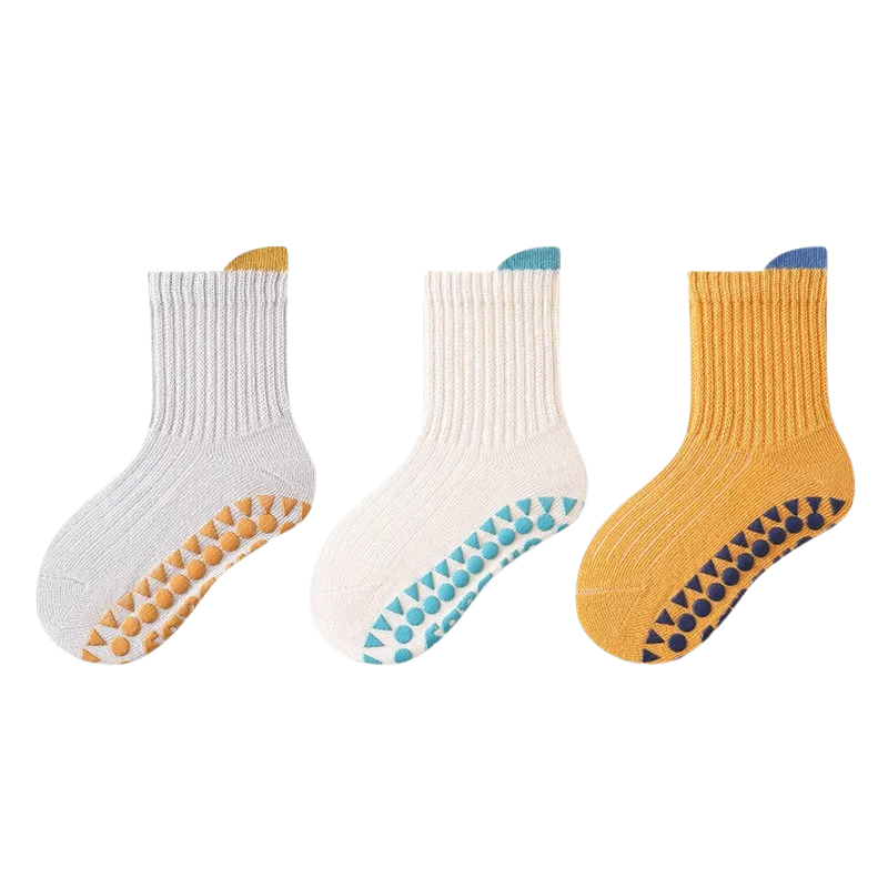 Pack of 3 Non-Slip Socks for Children