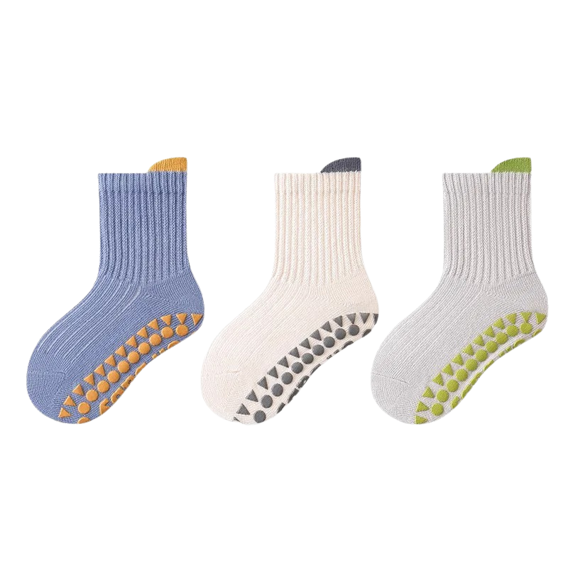Pack of 3 Non-Slip Socks for Children