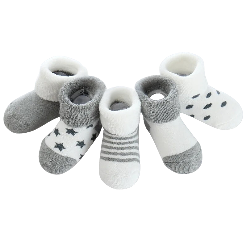 Pack of 5 Warm Socks for Babies