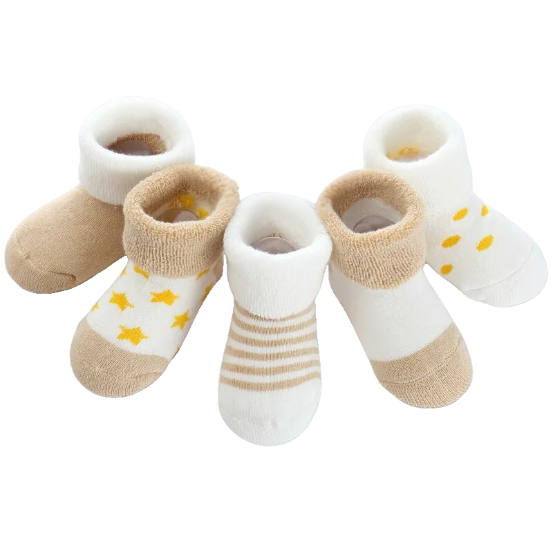 Pack of 5 Warm Socks for Babies