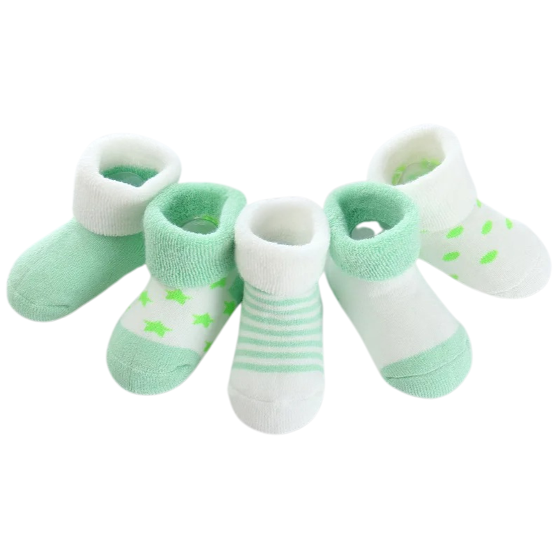 Pack of 5 Warm Socks for Babies