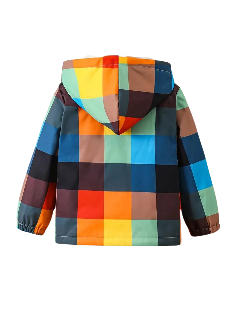Children’s Colorful Plaid Wool Jacket