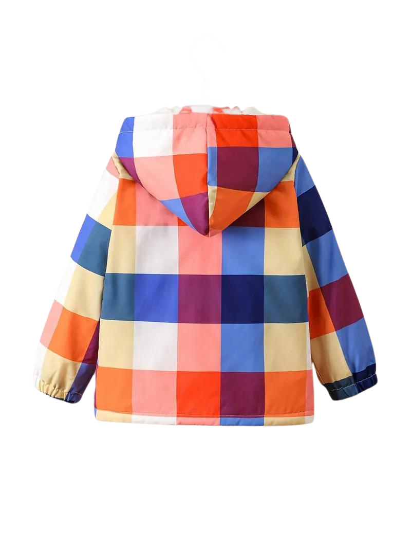 Children’s Colorful Plaid Wool Jacket