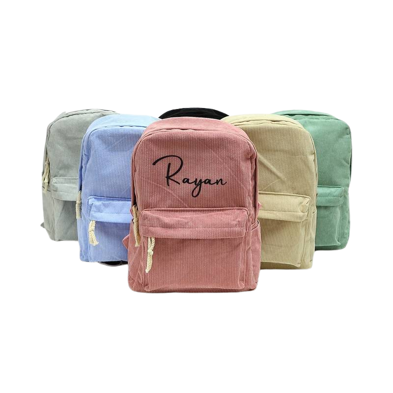 Personalized Corduroy Backpack