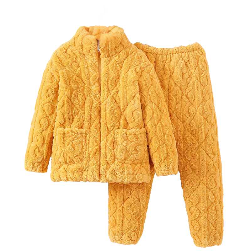 Pyjamas for Kids – Coral Velvet, Three Layers
