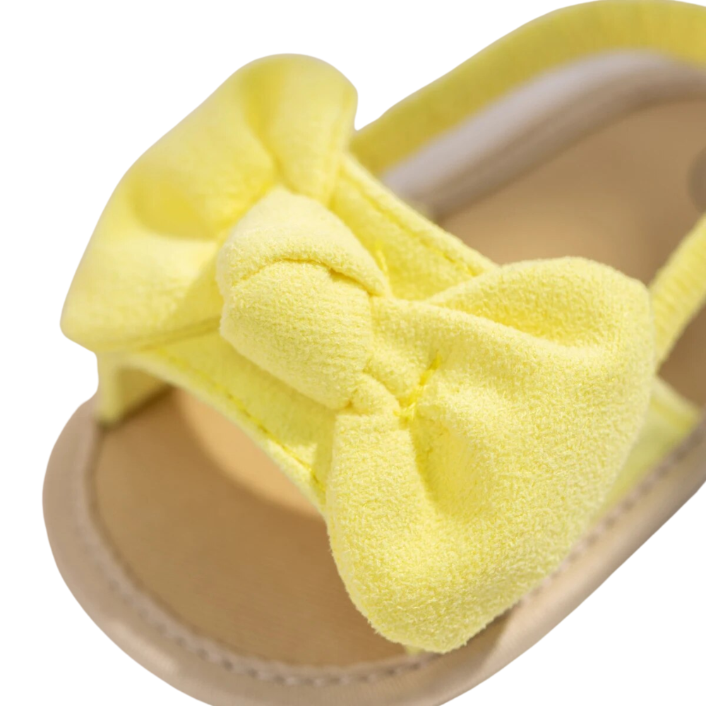 Sandales Bébé à Nœud en Jaune