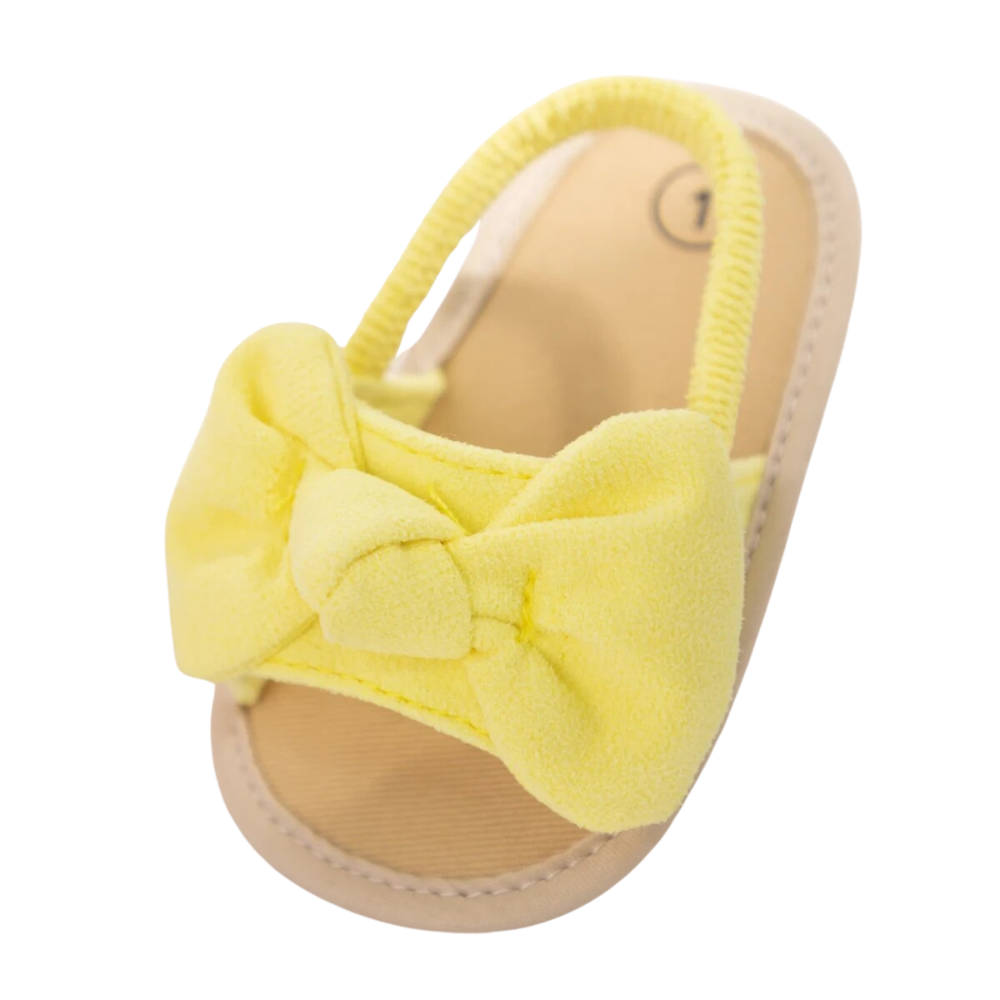 Sandales Bébé à Nœud en Jaune
