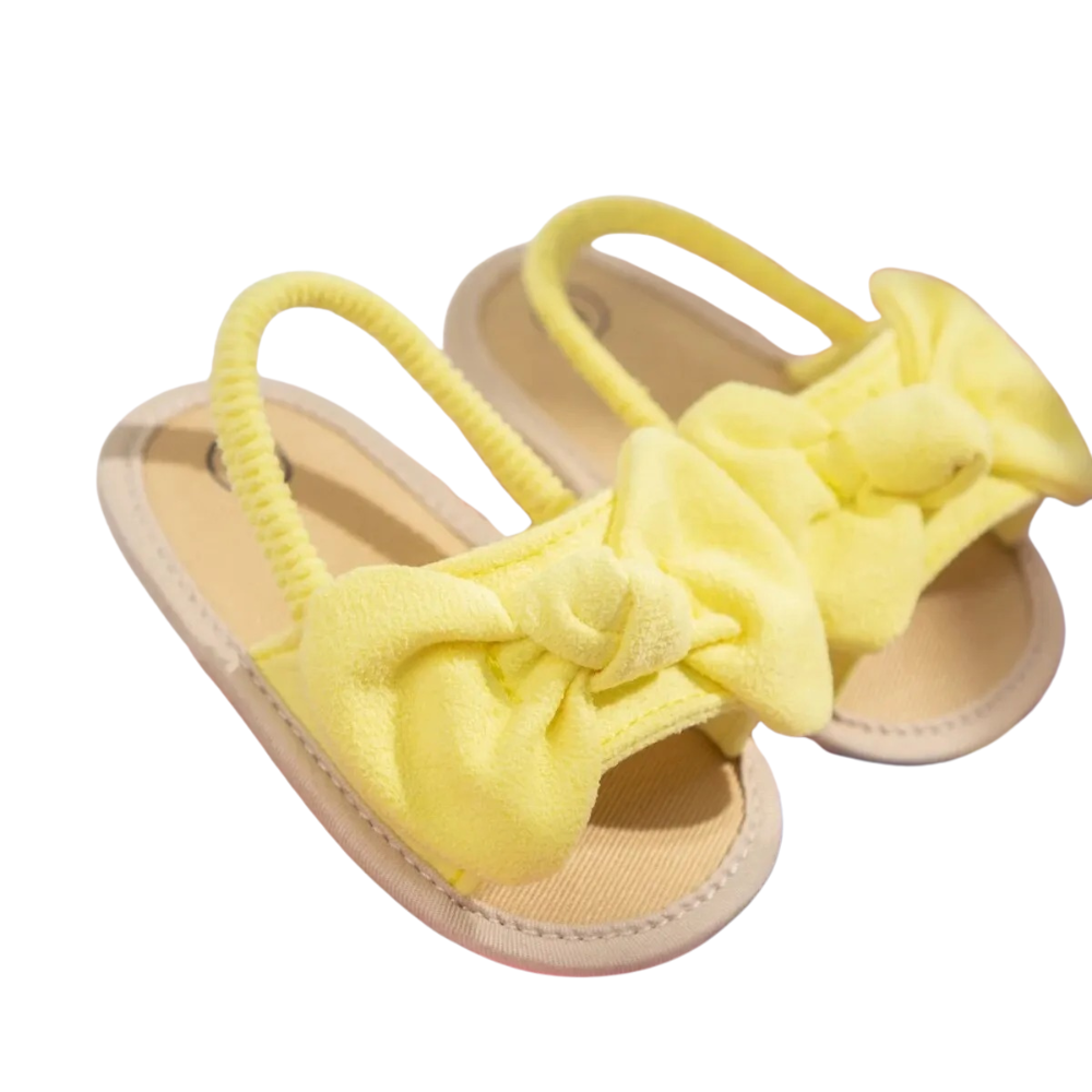Sandales Bébé à Nœud en Jaune