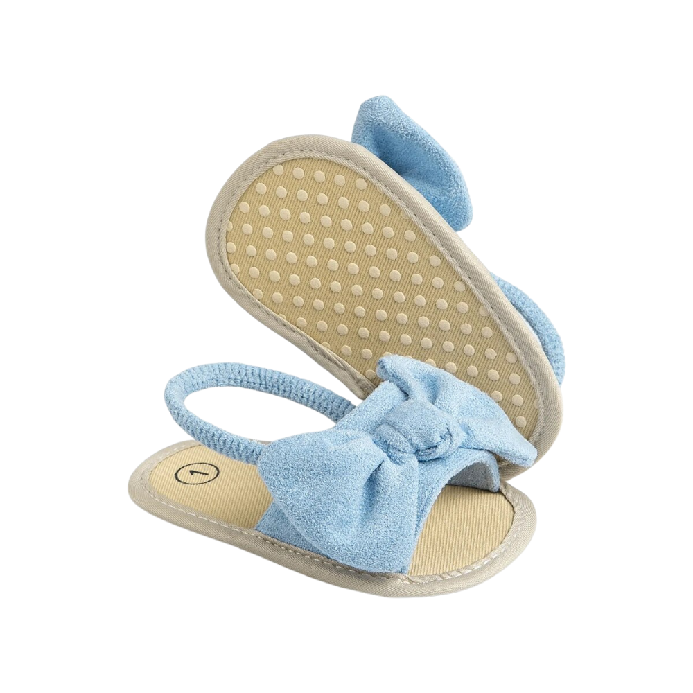 Sandales Bébé à Nœud en Bleu