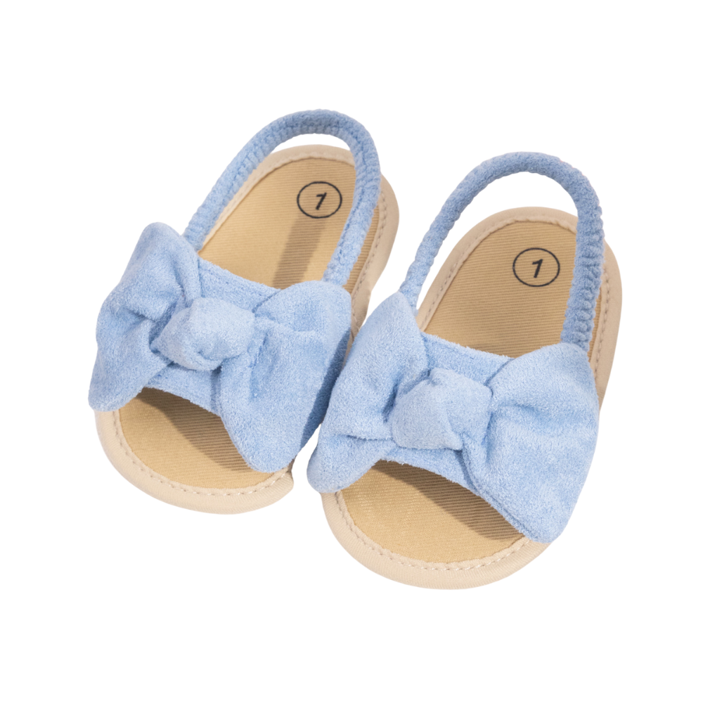 Sandales Bébé à Nœud en Bleu