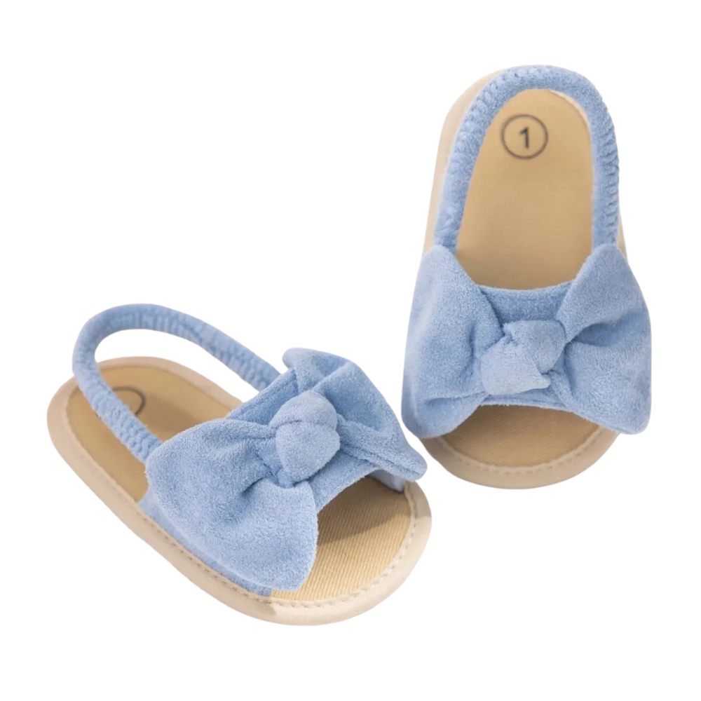 Sandales Bébé à Nœud en Bleu