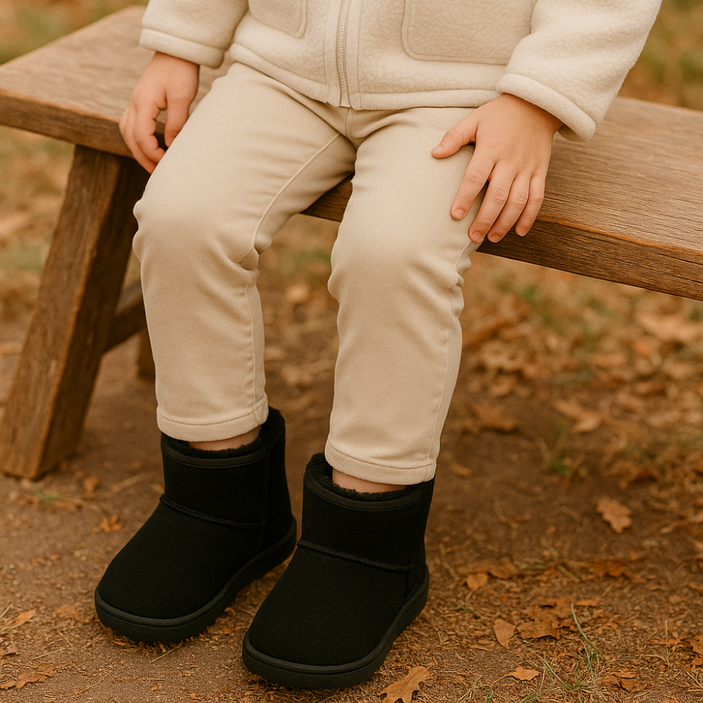 Boots in Cotton – Camel and Black