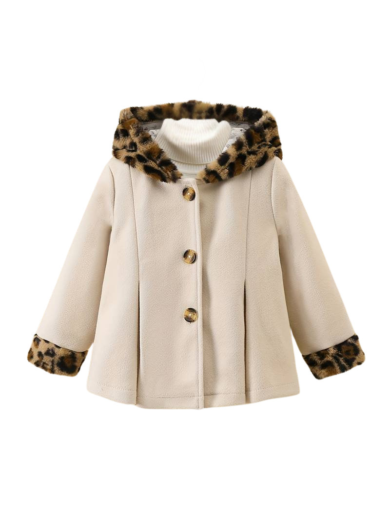 Hooded Leopard Print Jacket