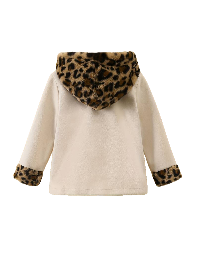 Hooded Leopard Print Jacket