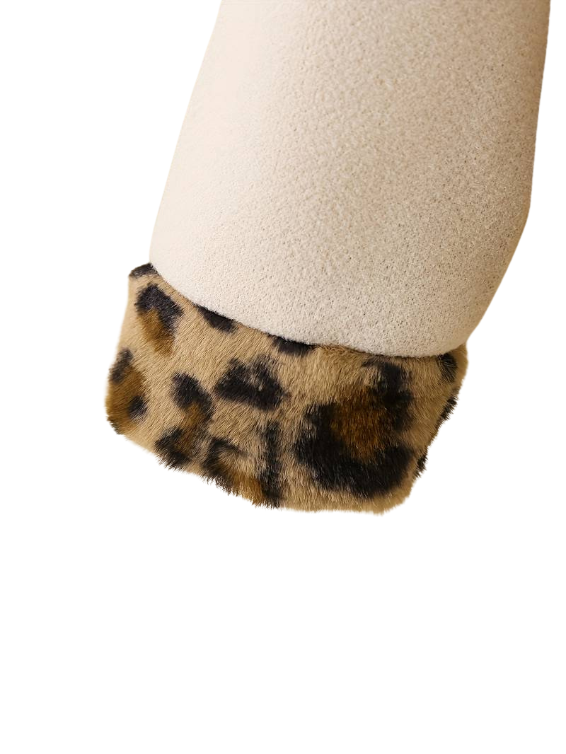 Hooded Leopard Print Jacket