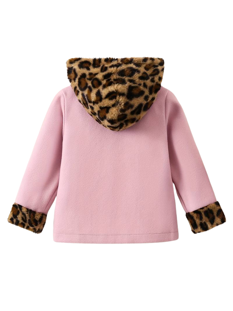 Hooded Leopard Print Jacket