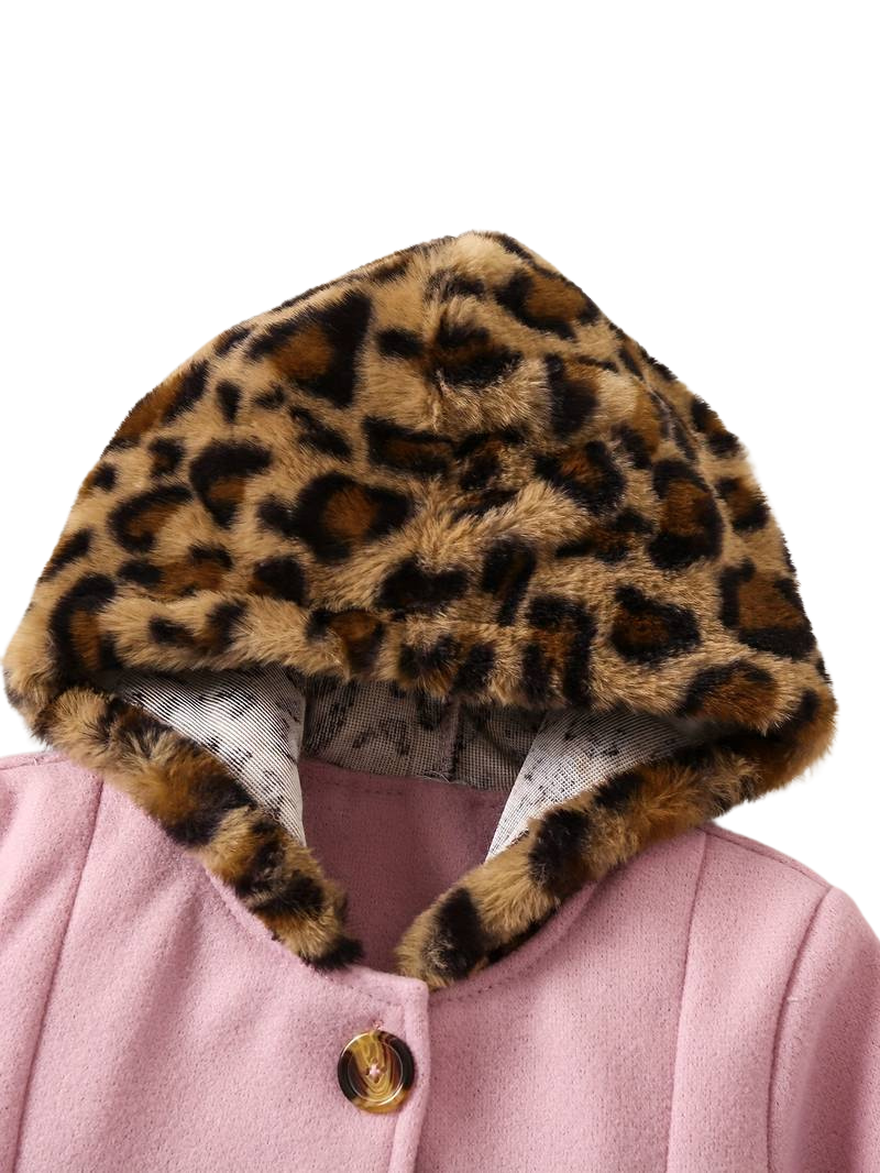 Hooded Leopard Print Jacket