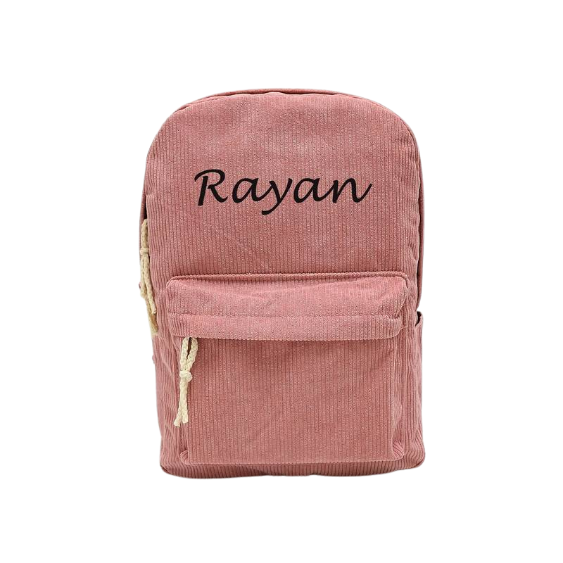 Personalized Corduroy Backpack
