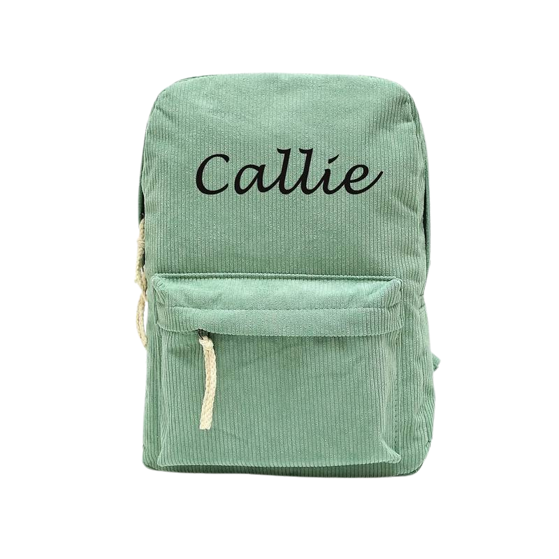 Personalized Corduroy Backpack