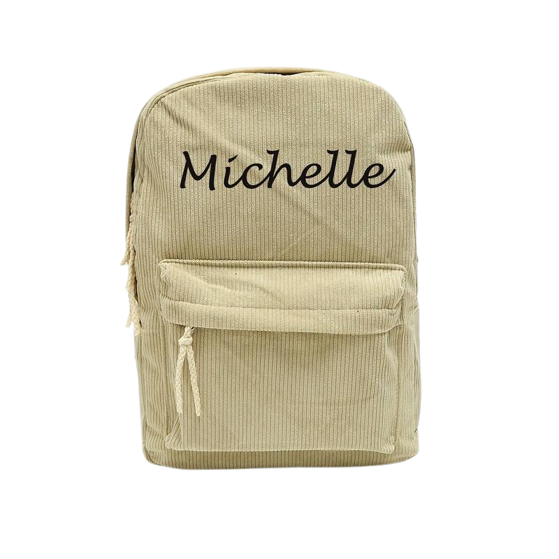 Personalized Corduroy Backpack