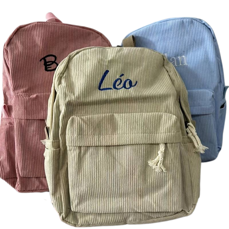 Personalized Corduroy Backpack