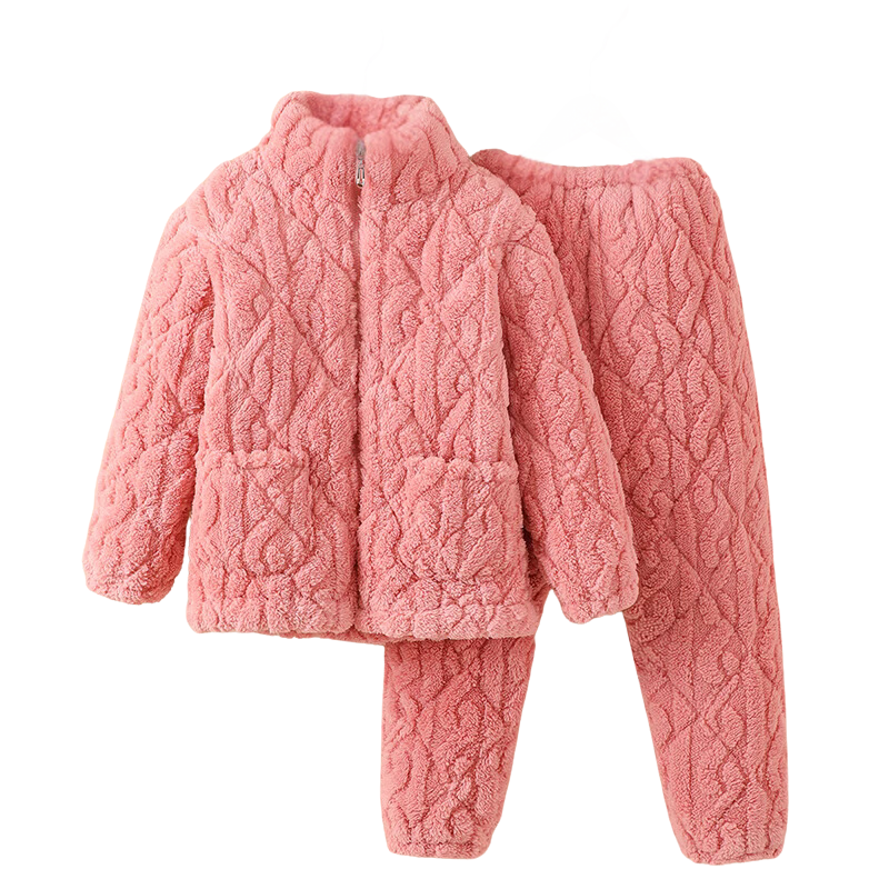 Pyjamas for Kids – Coral Velvet, Three Layers