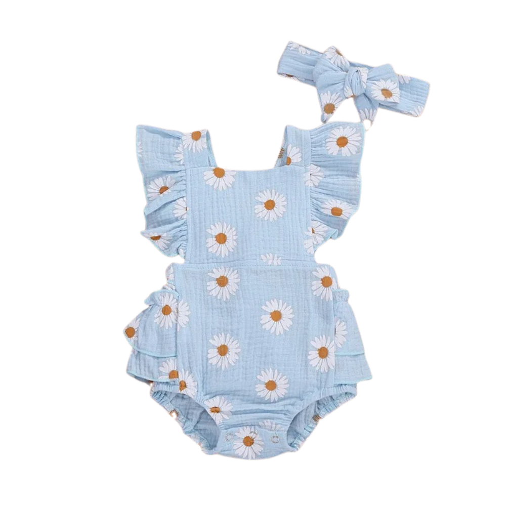 Ensemble d’Été pour Bébé Fille Bleu