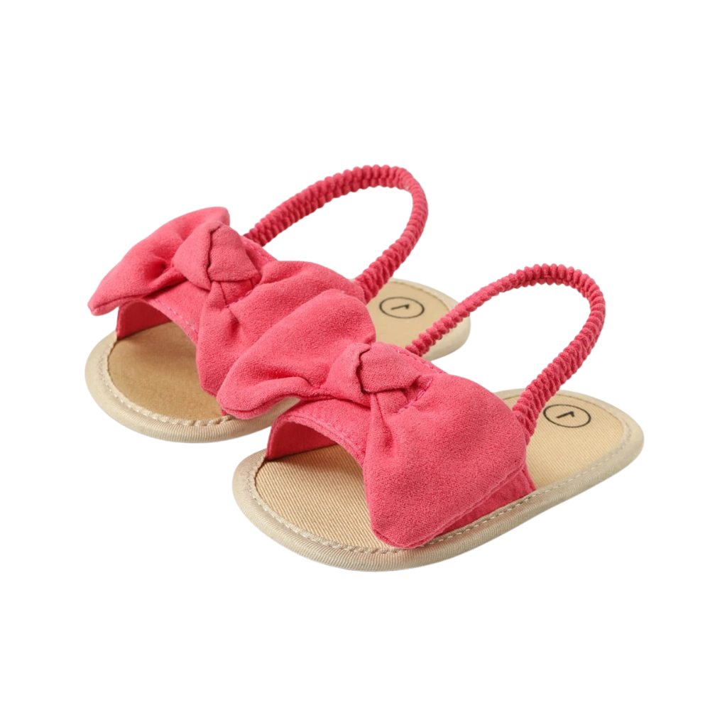 Sandales Bébé à Nœud en Rose