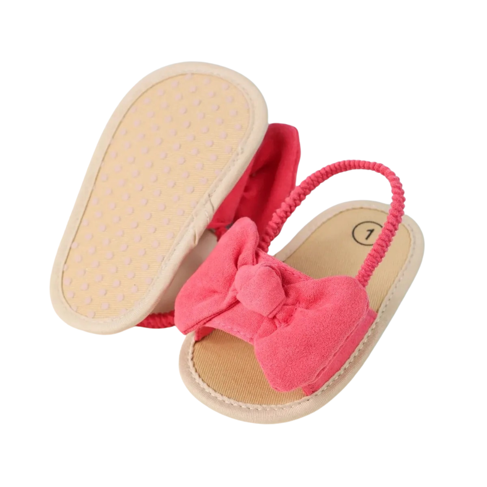 Sandales Bébé à Nœud en Rose