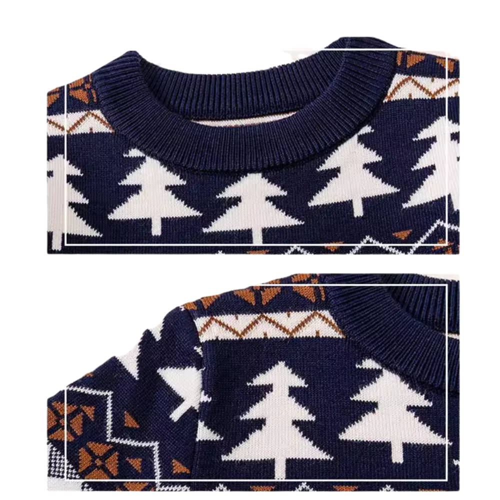 Reindeer Christmas Sweater Blue