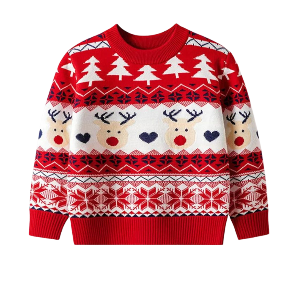 Reindeer Christmas Sweater Red