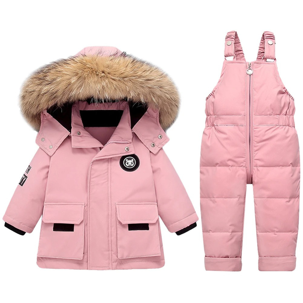 Kids Padded Waterproof Winter Set Pink