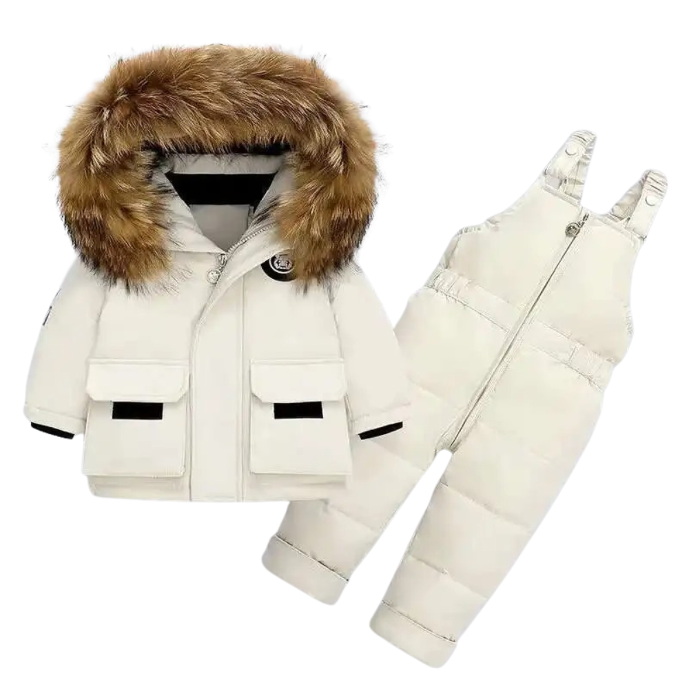 Kids Padded Waterproof Winter Set White