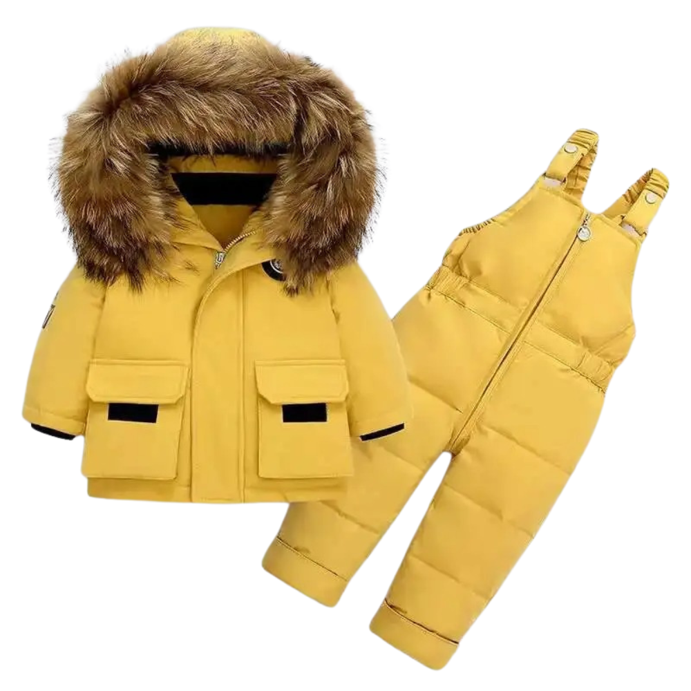 Kids Padded Waterproof Winter Set Yellow