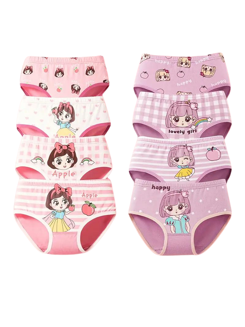 Pack of 8 Cotton Panties with Fairy Tale Prints