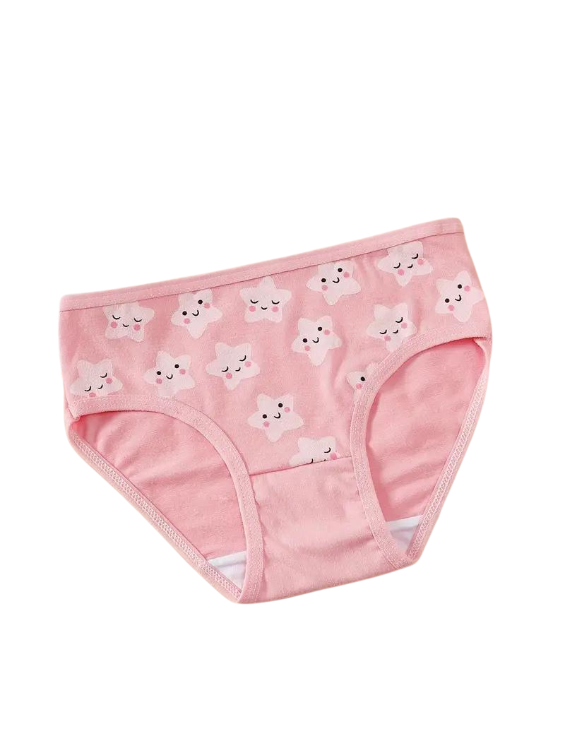 Pack of 10 Cotton Panties with Star Prints